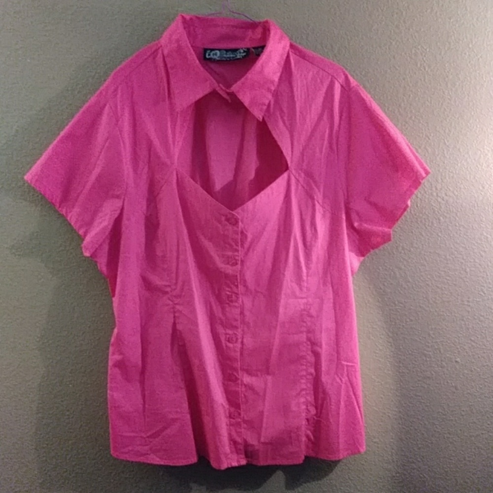 IQ Authentic Brand cutaway neckline blouse, 3x